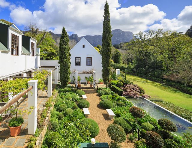 Lush mountain gardens with panoramic views
