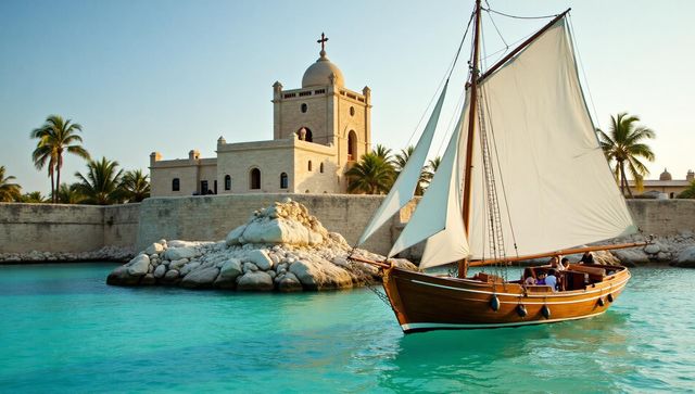 Traditional dhow sailing in Lamu waters