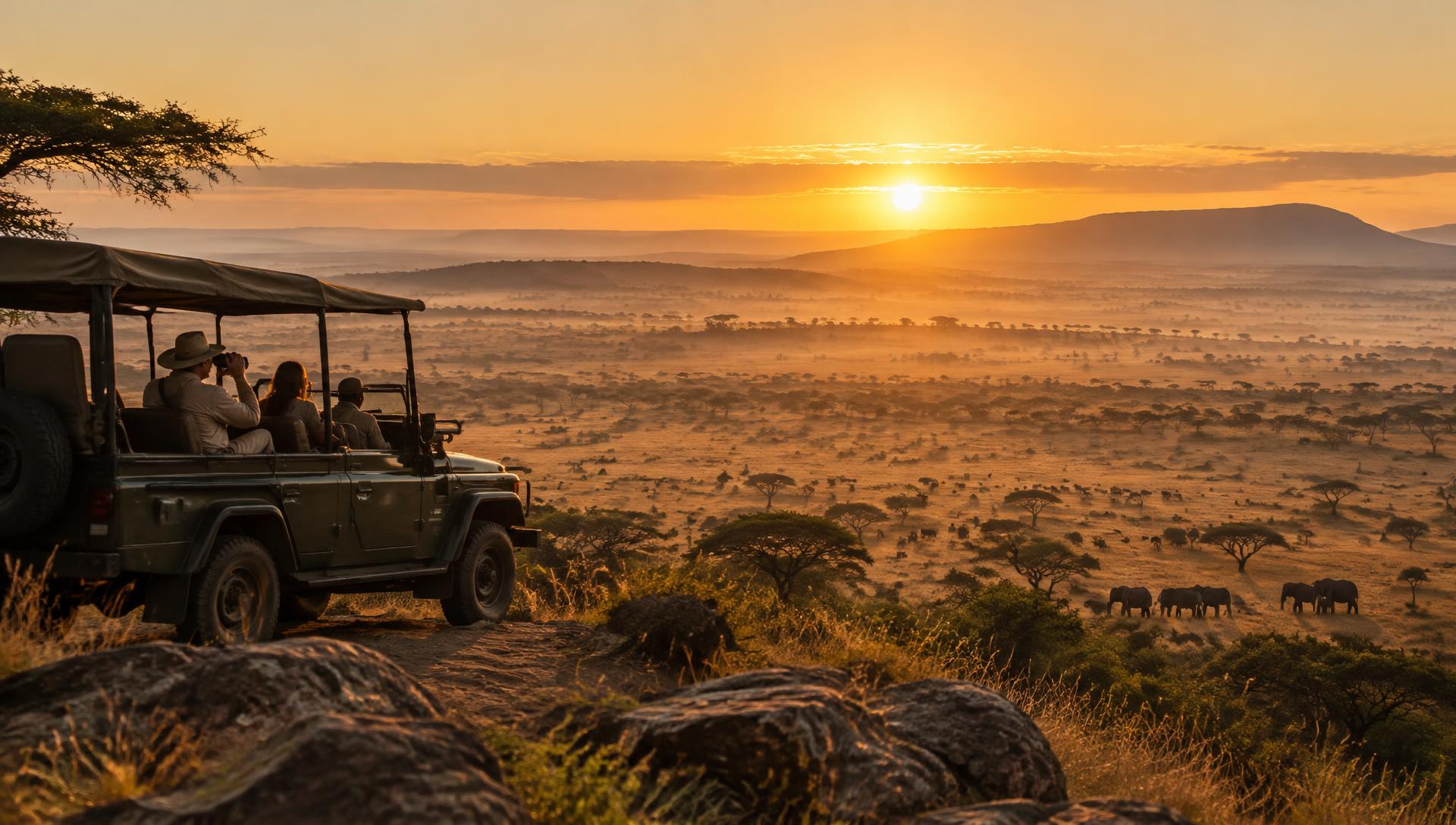 Dawn safari across the Kenyan plains